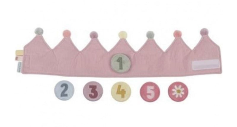 Little Dutch Verjaardagskroon met cijfers - Roze