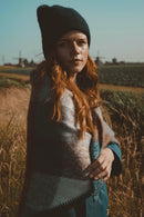 Zusss Triangle Sjaal met ruit - Navy