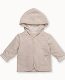 Bess Newborn - Lichtbeige vest met capuchon - Sand