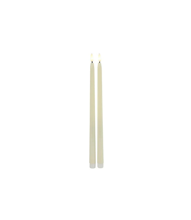 Diner Led kaarsen - Gotische stijl - Extra Lang - Wit