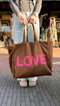 LUV Shopper LOVE - Camel/Roze