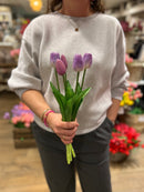 Tulpen Bos - Lang - Lila/Wit