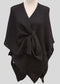 Prachtige Omslagdoek / Poncho / Vest - Zwart