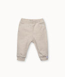 Bess Newborn - Lichtbeige broek met elastische taille - Sand