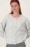 Zusss - Basic vestje incl. Broche - midden grijs