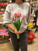 Papegaai Tulpen Bos - Lang - Roze/Wit