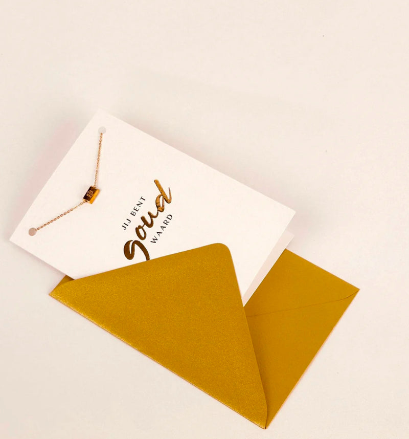 Sieradenkaart - armband goud - Jij bent Goud waard