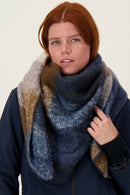 Zusss Triangle Sjaal met ruit - Navy