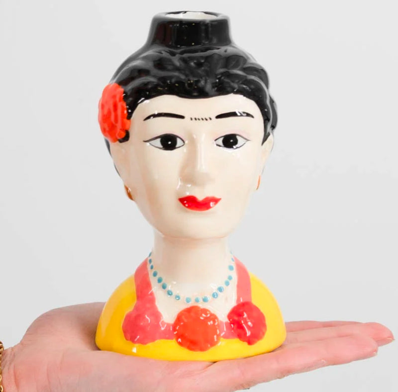 Kaarsenstandaard - vrouwenhoofd - Frida