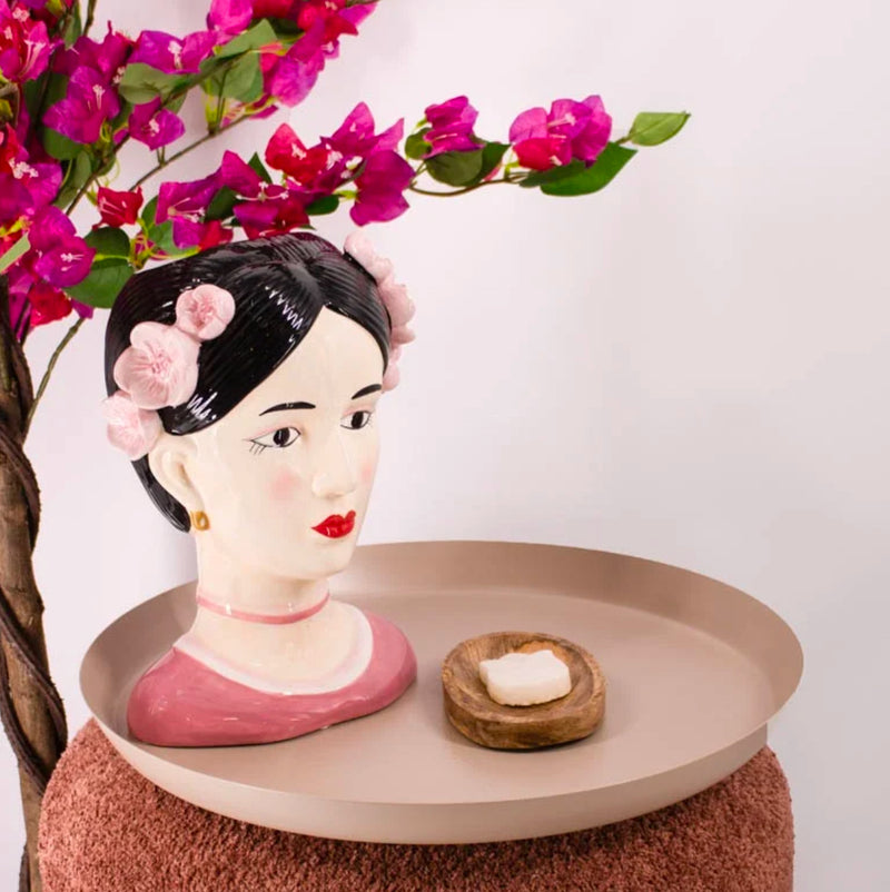 Vaas Gekleurd - Vrouw Roos