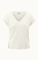 Zusss - T-Shirt met opengewerkte details - Off White