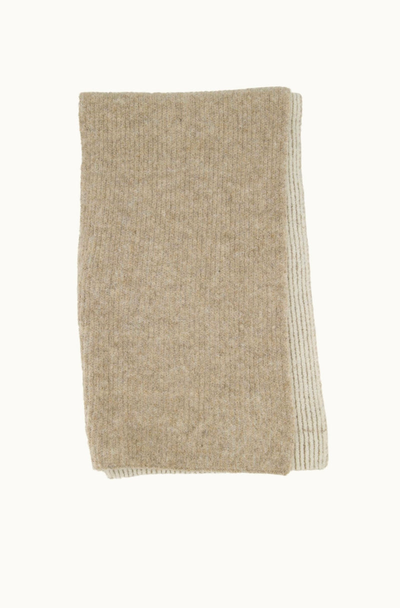 Zusss Gebreide Rib Sjaal - Taupe