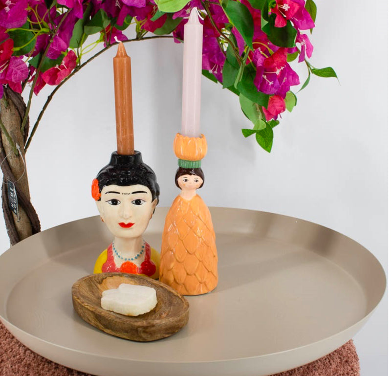 Kaarsenstandaard - vrouwenhoofd - Frida