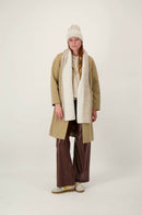 Zusss Gebreide Rib Sjaal - Taupe