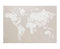 Schilderij Wereldkaart 3D - Beige - 100x70x3,5cm