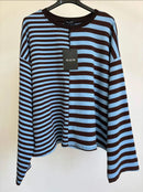 Longsleeve Julia - Gestreept - Blauw/Bruin