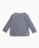 Bess Newborn - Grijsblauw gestreepte longsleeve - Pinstripe Blue