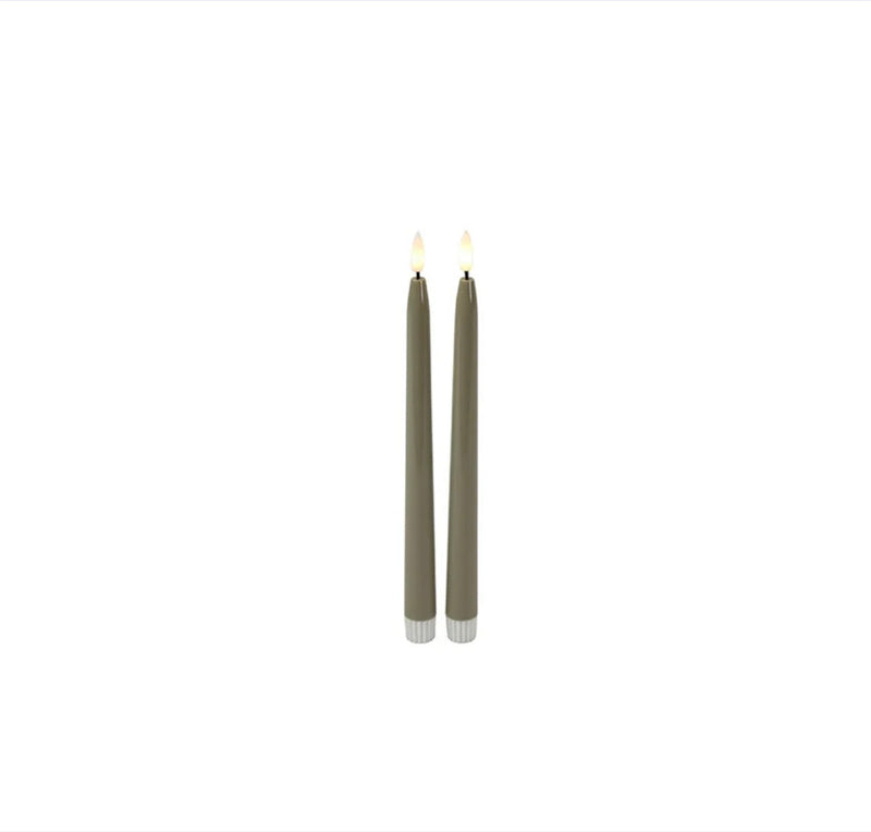 Diner Led kaarsen - Gotische stijl - Lang - Taupe