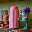 Rice - Thermoskan met gouden vogel - Bubblegum Pink