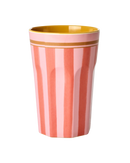 Rice - Beker Groot - Organic Stripes Roze print