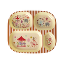Rice - Kinderbord met 4 Compartimenten - Roze - Fun Fair Print