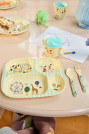 Rice - Kinderbord met 4 Compartimenten - Mint - Fun Fair Print