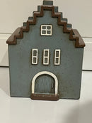 Keramieken gekleurde HUISJES - Curacao - Blauw