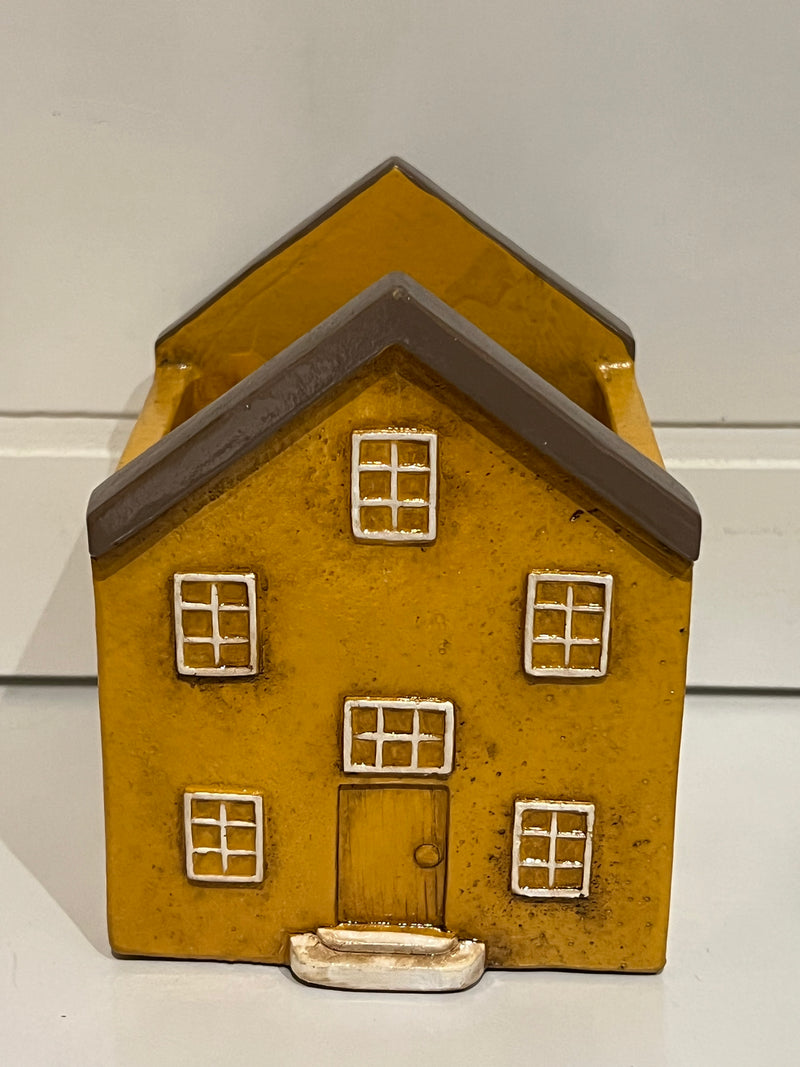 Keramieken gekleurde HUISJES - Curacao - Geel