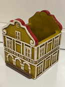 Keramieken gekleurde HUISJES - Curacao - Mosterdgeel