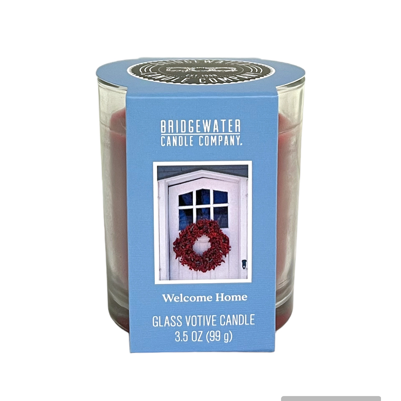 Bridgewater - Glass Votive Candle - Welcome Home