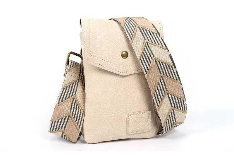 Schouder / Telefoon Tasje - Marken - Naturel