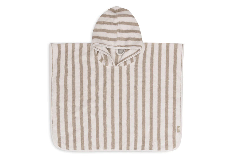 Jollein Badponcho Stripe - Terry Olive Green GOTS