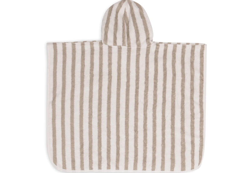 Jollein Badponcho Stripe - Terry Olive Green GOTS