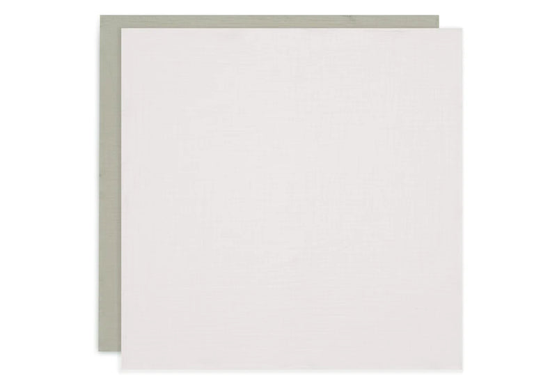 Jollein Hydrofiele Doek Large 115x115cm (2 Pack) - Olive Green/Ivory