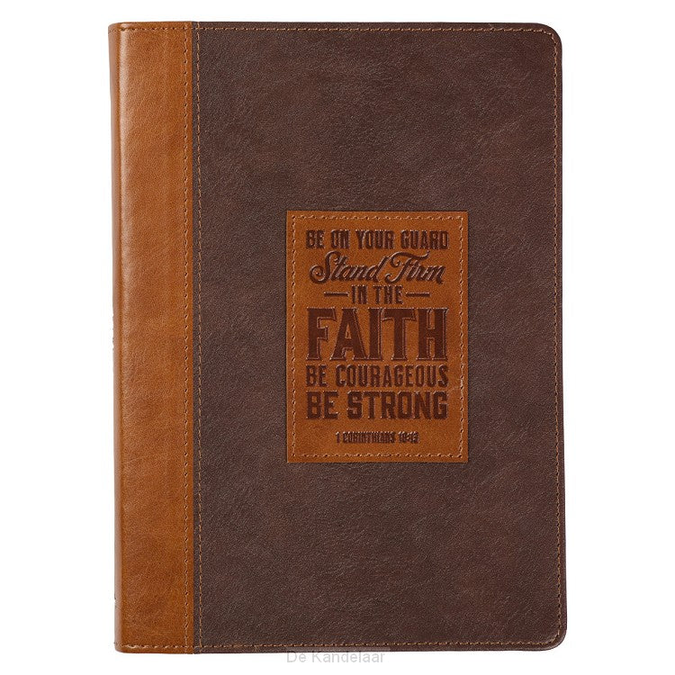 Stand Firm Two-tone Brown - Faux Leather journal