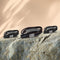 Leren Heren armband - Blessed - zwart - Maat 21