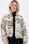 Zusss - Jacquard Glans Jasje - Beige/Goud