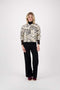 Zusss - Jacquard Glans Jasje - Beige/Goud