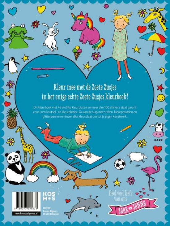 De Zoete Zusjes - De Zoete Zusjes kleurboek met meer dan 100 stickers