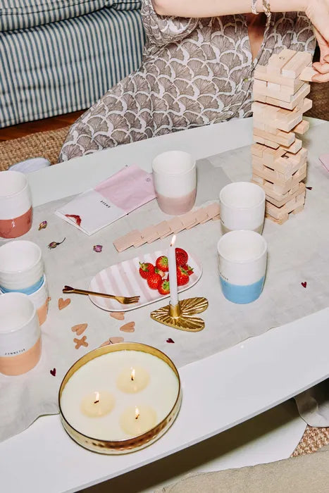 Zusss - Koffiemok Bisous - Wit/Lichtblauw