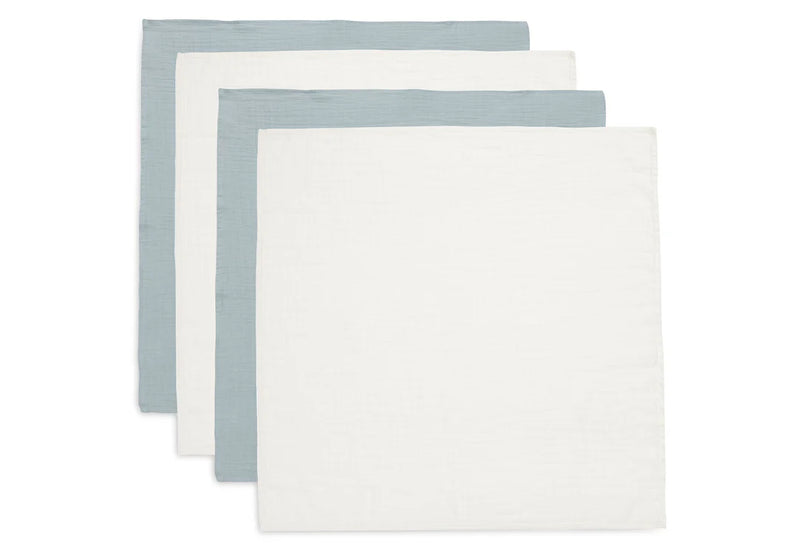 Jollein - Hydrofiele Doek Small 70x70cm - Sea Green/Ivory - 4 Stuks