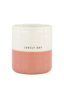 Zusss- geurkaars reactive glaze lovely day L wit/roze
