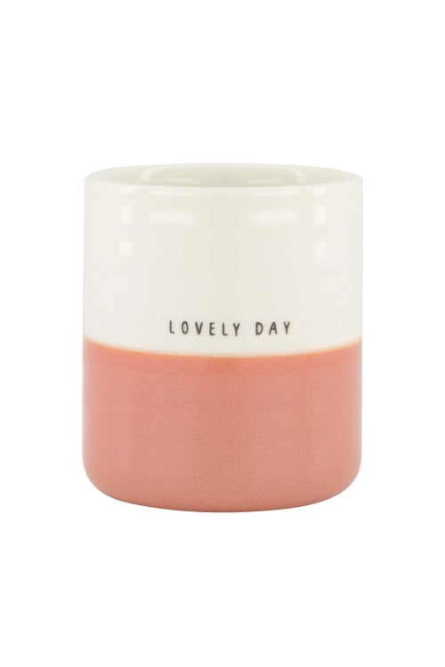 Zusss- geurkaars reactive glaze lovely day L wit/roze