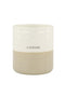 Zusss- geurkaars reactive glaze Lieverd L wit/zand