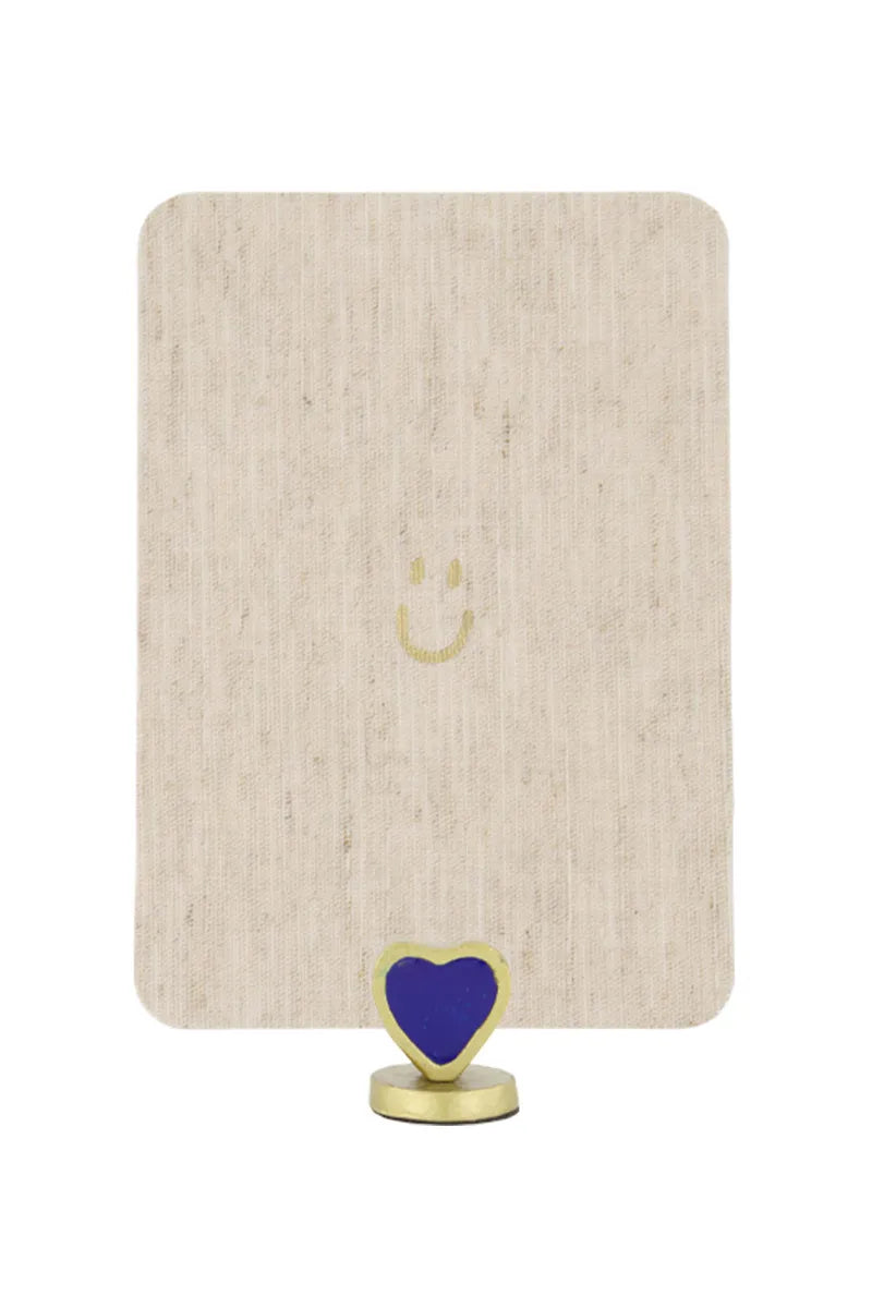 Zusss Kaartenstandaard Metaal - Hartje Blauw/Goud