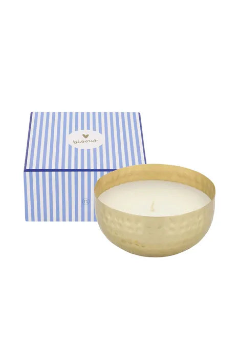 Zusss - Geurkaars metaal in geschenkdoos - Bisous - Blauw/Wit