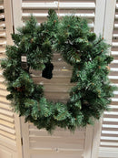 Krans - groen - kerst - met Led-verlichting