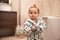 Jollein - Badjas 1-2 jaar Stripe Terry - Sea Green - GOTS