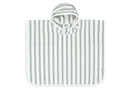 Jollein - Badponcho Stripe Terry - Sea Green - GOTS