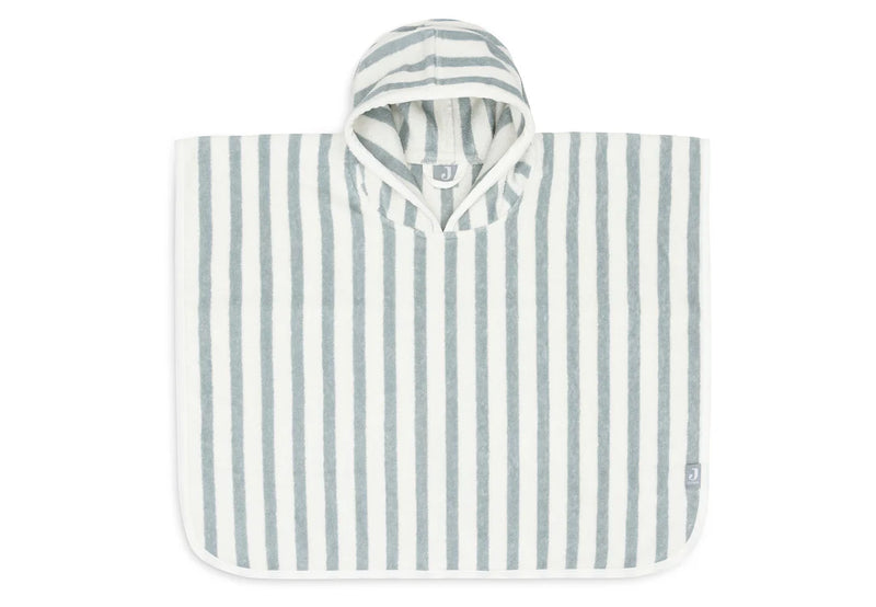Jollein - Badponcho Stripe Terry - Sea Green - GOTS